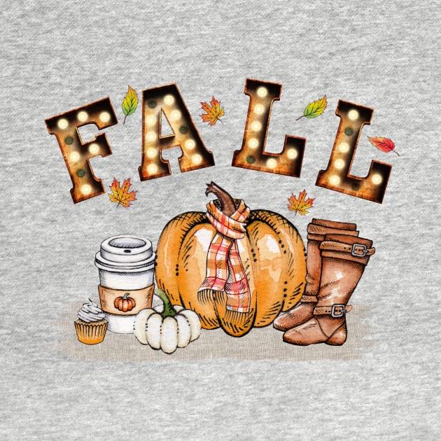 Fall pumpkin Tee by Ken Adams Store